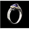 Image 4 : 14KT Two-Tone Gold 1.99 ctw Tanzanite and Diamond Ring