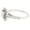 Image 5 : 14k White Gold 1.25 ctw Invisible Princess & Round Diamond Halo Engagement Ring
