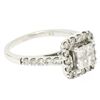 Image 6 : 14k White Gold 1.25 ctw Invisible Princess & Round Diamond Halo Engagement Ring