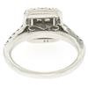 Image 7 : 14k White Gold 1.25 ctw Invisible Princess & Round Diamond Halo Engagement Ring