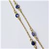 Image 4 : Gold Plated Silver Flexible Sapphire 16 - 19 Inches Necklace, Suggested Retail Value $400 (Estimated