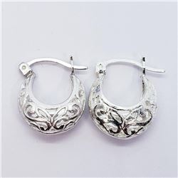 Silver Small Hoop (3.4G) Earrings, Suggested Retail Value $100