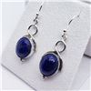 Image 2 : Silver Lapis Lazuli Earrings, Suggested Retail Value $120