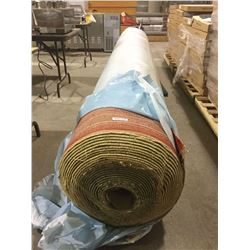 Full Roll of Broadloom commercial carpet, red ( sold per square yard x bid amount). 124 square yards