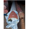 Image 1 : Roll of Broadloom commercial carpet, red ( sold per square yard x bid amount). 46 square yards