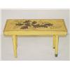 Image 1 : 12 1/2 DECORATED CRICKET STOOL IN MUSTARD PAINT D