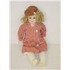 Image 1 : 19 BISQUE HEAD DOLL W/ STATIONARY GLASS EYES, CLO
