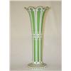 Image 1 : 16 1/4 SANDWICH CUT OVERLAY VASE W/ FLARED TOP-WH