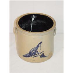 2 GAL. STONEWARE CROCK W/ BLUEBIRD ON BRANCH - TO
