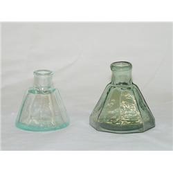 LOT (2) UMBRELLA INKS: (1) 8 SIDED W/ OPEN PONTIL