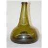 Image 1 : DUTCH ONION STYLE BOTTLE-OLIVE GREEN W/ OPEN PONT