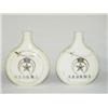 Image 1 : PR. 4 3/4 H PORCELAIN MASONIC FLASKS-MADE IN GERM