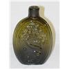 Image 1 : CORNUCOPIA & URN 1/2 PINT FLASK G3-8 - DEEP OLIVE