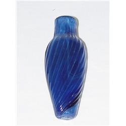 3 3/8 L SANDWICH COBALT & WHITE SWIRLED RIBBED SC