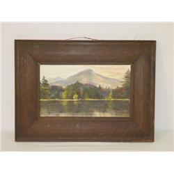 FRAMED 20TH CENT. OIL ON ARTIST BOARD OF WHITE MO