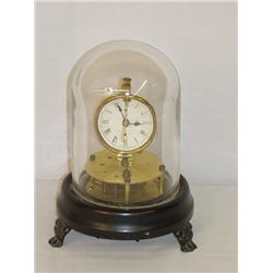 BRASS BRIGGS ROTARY STYLE CLOCK (8 TOTAL HEIGHT W