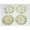 Image 1 : LOT (4) GREEN TRANSFER STAFFORDSHIRE CUP PLATES- 