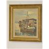 Image 1 : FRAMED 20TH CENT. OIL ON CANVAS TITLED QUIET HARB