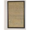 Image 1 : FRAMED NEW ENGLAND 19TH CENT. NEEDLEWORK SAMPLER 