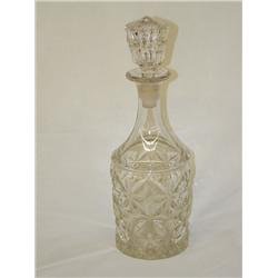 10 CLEAR SANDWICH OIL LAMP-STAR PATTERN - SMALL R