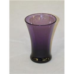 4 BLOWN AMETHYST TUMBLER W/ OPEN PONTIL - SURFACE