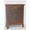 Image 1 : 36 CT CHIPPENDALE MAPLE TALL CHEST W/ 3 DRAWERS O