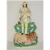 Image 1 : 15 1/2 VICTORIAN STAFFORDSHIRE FIGURE OF LION HUN