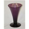Image 1 : 8 AMETHYST BLOWN GLASS TRUMPET FORM VASE W/ POLIS