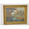 Image 1 : LARGE LATE 19TH CENT. OIL ON CANVASE OF WOODLAND 