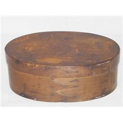 10 1/2 SHAKER OVAL 3 FINGERED PANTRY BOX IN OLD N