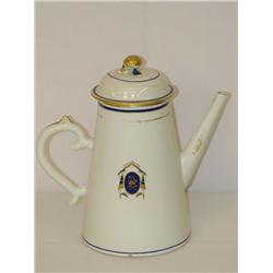 9 1/2 ORIENTAL EXPORT LIGHTHOUSE TEAPOT W/ BLUE A