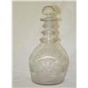 Image 1 : 8 EARLY BLOWN CUT GLASS DECANTER W/ STOPPER - LIG
