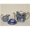 Image 1 : (3) PCS. OF BLUE & WHITE STAFFORDSHIRE HOLLOW WAR