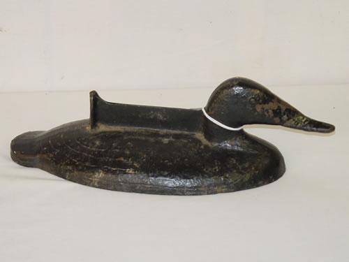 15 CAST IRON DUCK FORM BOOT SCRAPER IN BLACK PAIN