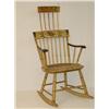 Image 1 : 19TH CENT. COMB BACK WINDSOR ROCKING ARM CHAIR IN