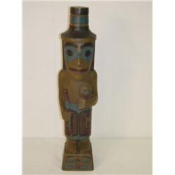 27 CARVED & POLYCHROME PAINTED FIGURE OF A NORTHW