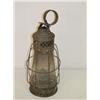 Image 1 : 12 19TH CENT. PIERCED TIN LANTERN W/ SHAPED GLOBE