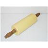 Image 1 : 15 YELLOW WARE ROLLING PIN W/ WOODEN HANDLES