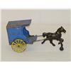Image 1 : 7 3/4 WILKINS HORSE DRAWN MILK WAGON-BLACK HORSE 