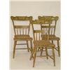 Image 1 : 3 PA PAINT DECORATED HALF SPINDLE WINDSOR CHAIRS 