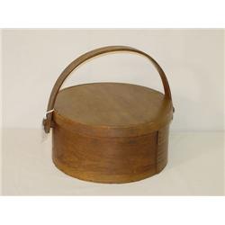 13 1/2 19TH CENT. ROUND WOODEN PANTRY BOX W/ WOOD