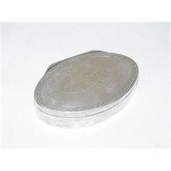 3 1/4 CONTINENTAL HALLMARKED SILVER SNUFF BOX W/ 