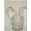 Image 1 : 9 CLEAR SANDWICH PITCHER W/ APPLIED HANDLE-RIBBED