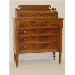 40 1/2 EMPIRE MAHOGANY 2 OVER 3 DRAWER CHEST W/ A