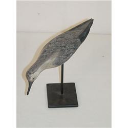 8 1/2 CARVED & PAINTED SHOREBIRD ON CONTEMPORARY 