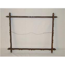 EARLY 20TH CENT. CARVED FOLK ART FRAME (23 X 27 1