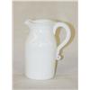 Image 1 : 3 3/4 OPAQUE WHITE BLOWN CREAMER W/ APPLIED HANDL