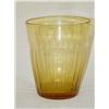 Image 1 : 5 1/4 LIGHT AMBER FLIP GLASS W/ HAIRPIN PATTERN