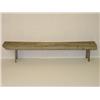Image 1 : 6 FT. 4 19TH CENT. PINE FARM BENCH W/ CUT-OUT BAS