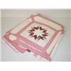 Image 1 : HAND STITCHED PINK & WHITE DIAMOND QUILT - SPOTTI